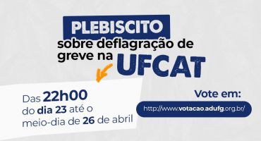 Professores não filiados ao Adufg-Sindicato devem se cadastrar para votar em plebiscito sobre greve na UFCat