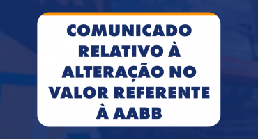 Notícias - Adufg-Sindicato comunica alteração no valor de contribuição, por parte da entidade, na mensalidade dos professores da AABB Jataí