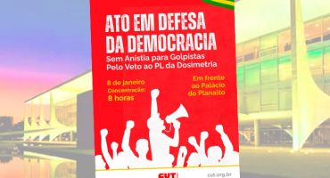 Notícias - Atos de 8/01 relembram tentativa de golpe e pedem veto ao PL que alivia criminosos