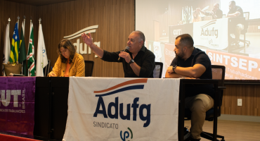 Em visita ao Adufg-Sindicato, presidente nacional da CUT defende maior atuação do movimento sindical na defesa de pautas progressistas