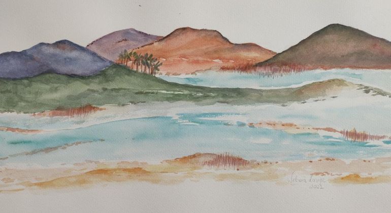 Adufg recebe exposição “Aquarela e Delicadeza”, da artista plástica Welma Lange