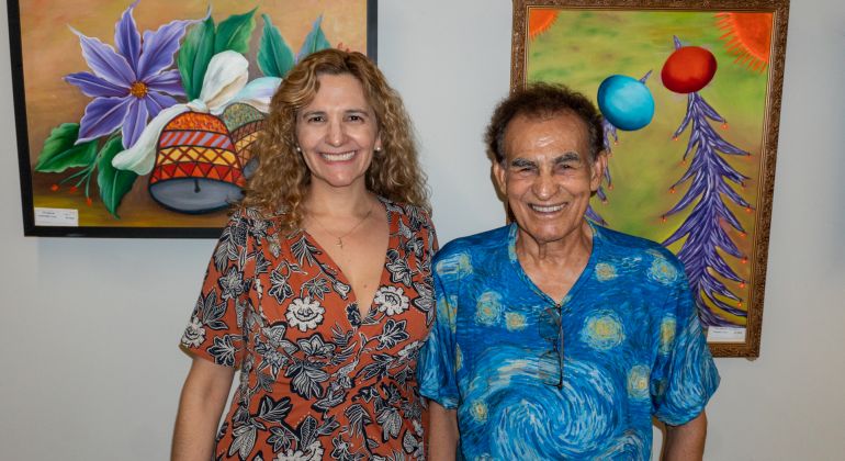 Adufg-Sindicato recebe exposição inspirada no Natal, do artista plástico Salvador de Carvalho