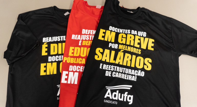 Camisetas da greve dos docentes da UFG já estão disponíveis para retirada
