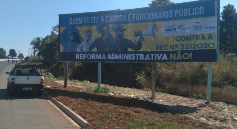 Campanha conjunta entre Adufg, Proifes, Sint-Ifes e Fasubra denuncia sucateamento dos serviços públicos proposto pela reforma administrativa
