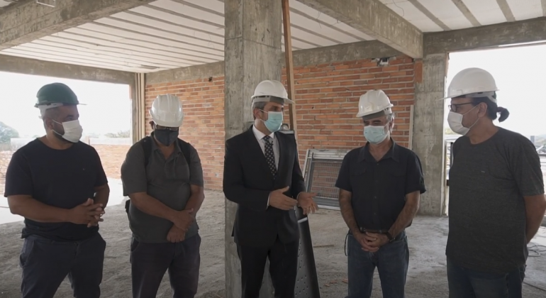 Músicos goianos visitam obras da nova sede do Adufg-Sindicato