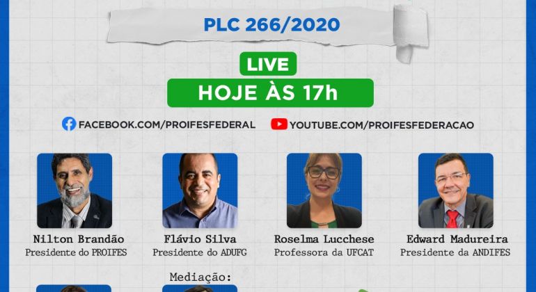 Presidente do Adufg participa de debate sobre projeto que permite contratação de servidores em universidades durante a pandemia
