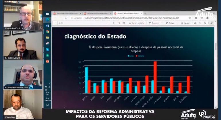 Reforma administrativa deve prejudicar atuais e futuros servidores públicos, dizem advogados em live promovida pelo Adufg